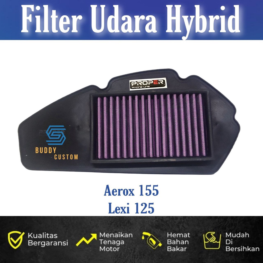 FIlter Udara Aerox 155 Old Lexi Proper Racing Line - Air Filter Aerox Old 155 LExi 125 Proper Racing