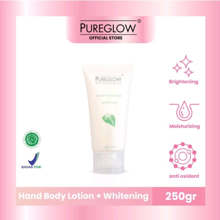 PUREGLOW BODY LOTION + WHITENING HAND BODY PURE GLOW BODY LOTION 150ML