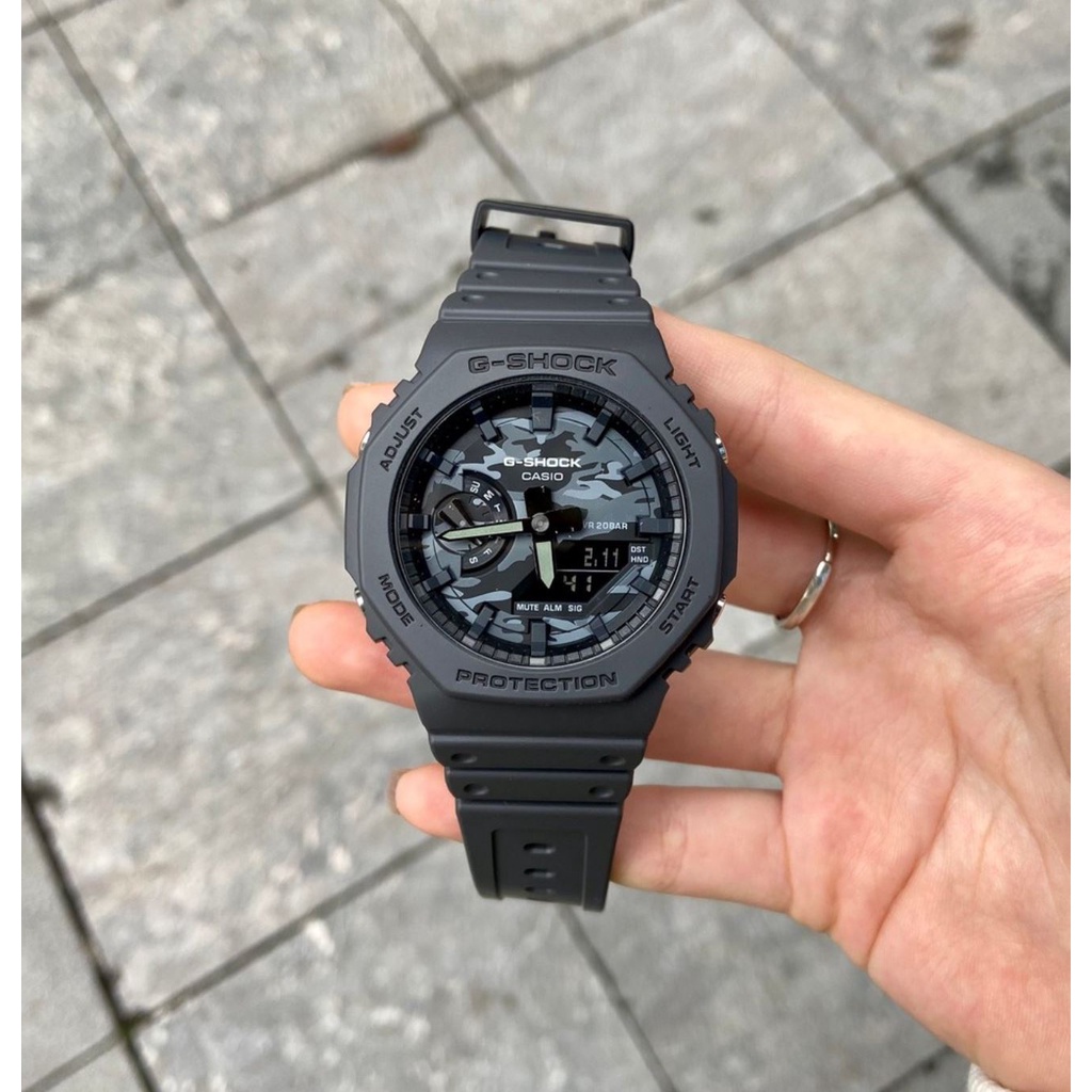 Jam Tangan Pria G-Shock Camo GA-2100-CA-8A DIAL CAMO Utility Series