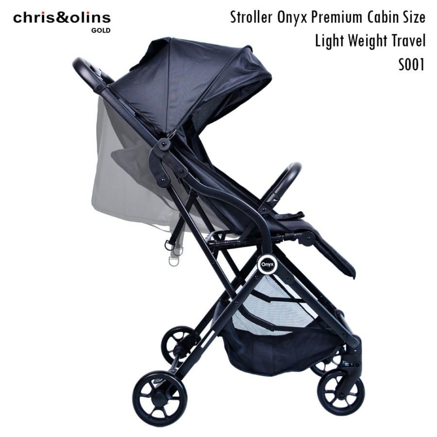 Chris Olins Stroller Onyx S001 - Kereta Dorong Anak Cabin Size (B/SCO-S001)