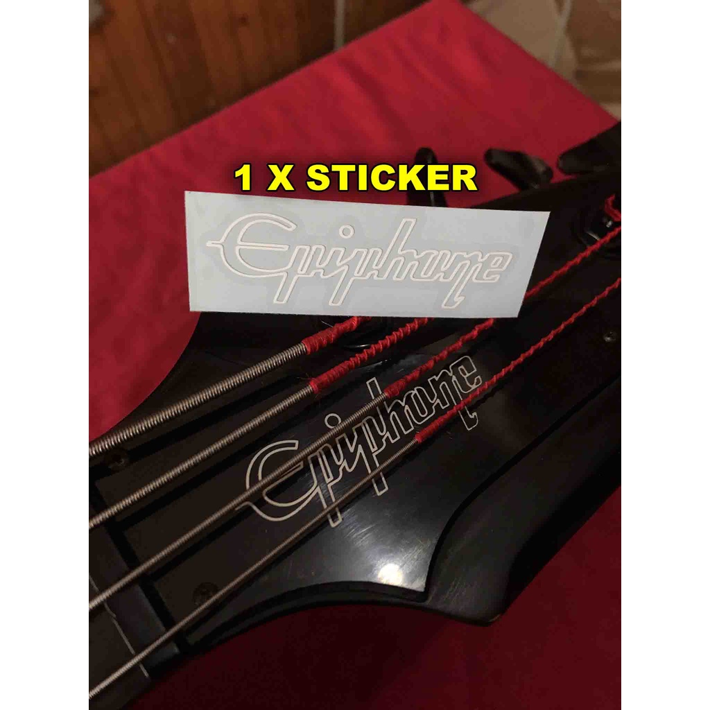 Sticker tulisan Epiphone Logo untuk Tutup Trussrod Bass Gitar Thunderbird Elektrik Trusrod Headstock