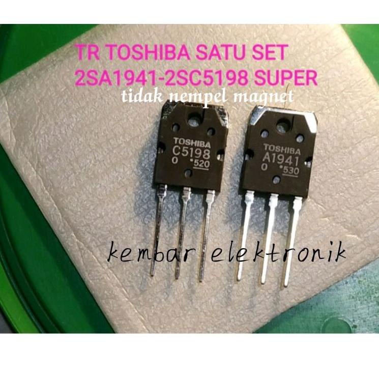 (♥C6369]  TRANSISTOR 2SA1941 2SC5198 (SATU SET) A1941 C5198 1941 5198 TOSHIBA