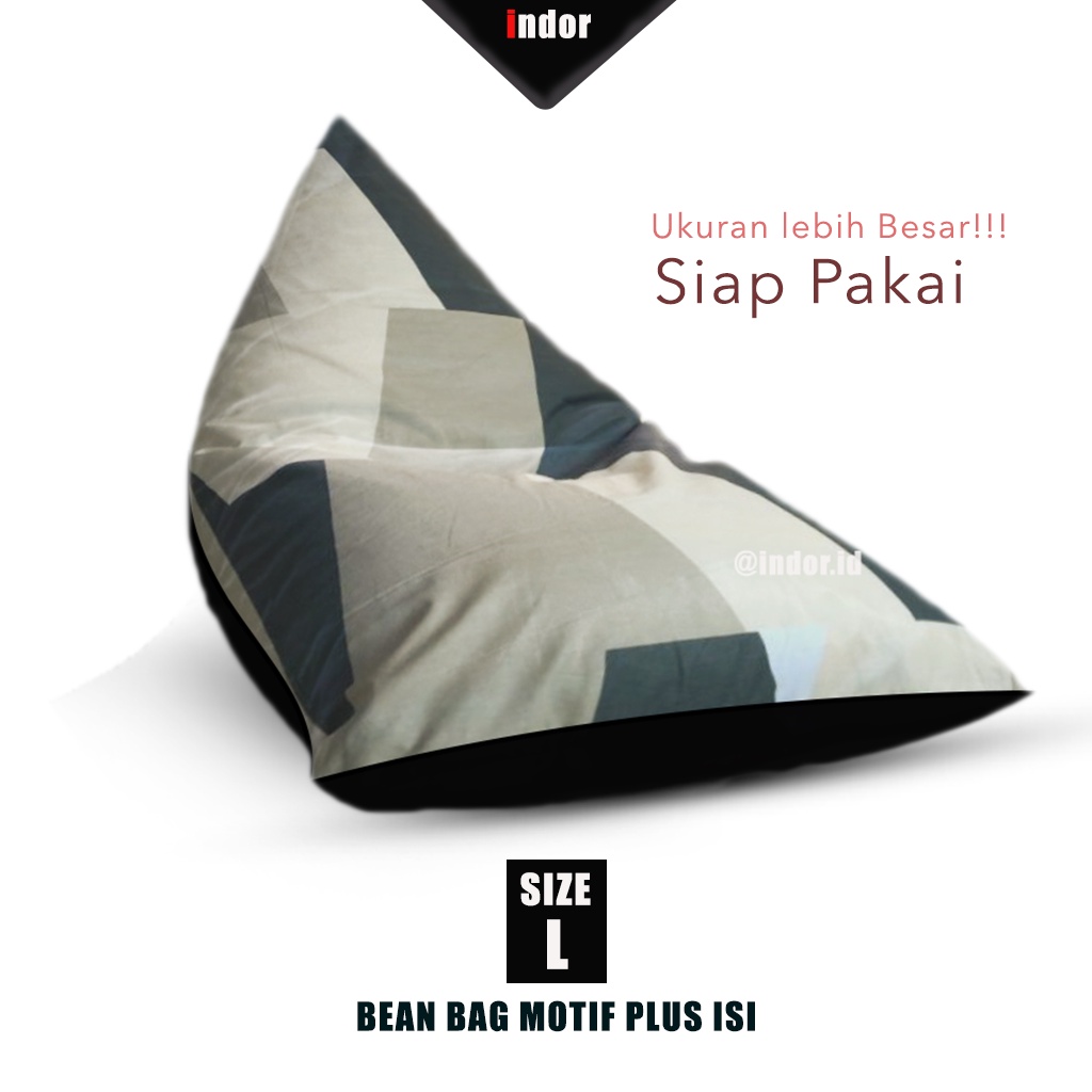 indor.id BEAN BAG Plus isi Size L Lebih BESAR Siap Pakai - Bean bag Besar - Bean Bag Murah - Bean Bag DEWASA