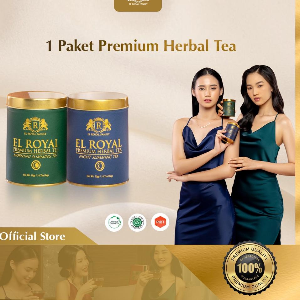 

✨MEGA ⚡ALE✨ El Royal Premium Herbal Tea (1 Paket) | 1 Morning Slimming Tea - 1 Night Slimming Tea