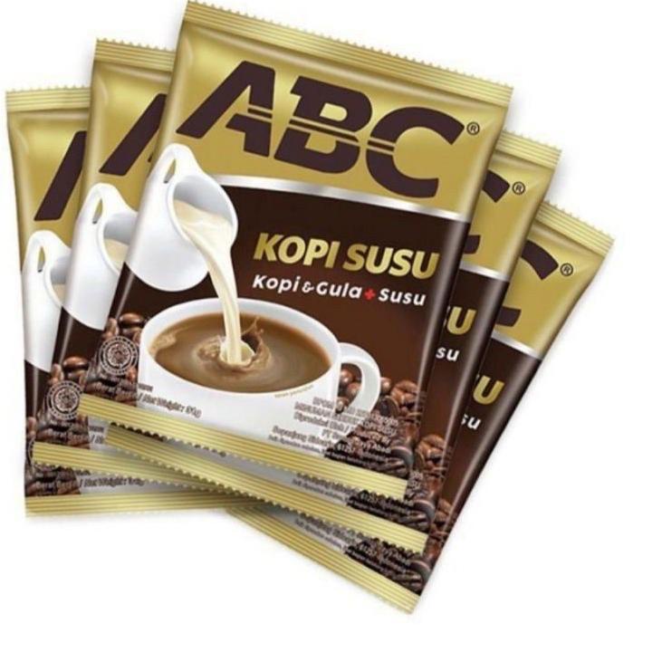 

Free Ongkir/ kopi abc kopi susu sachet ( 10 sachet / renceng )