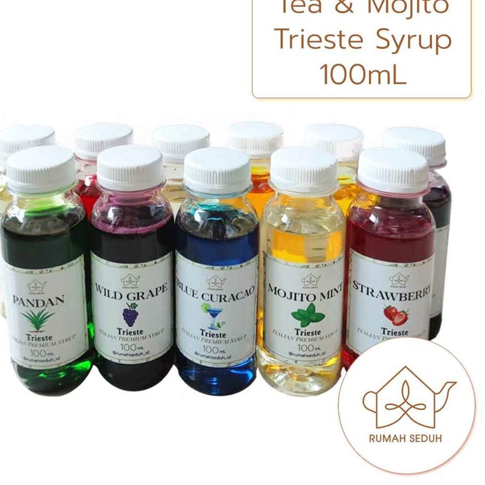 

❤[PROMO ⚡ALE!!!]❤ Trieste Syrup 100mL - Tea and Mojito Syrup- Banana, Blue Curacao, Lychee, Mango, Mint, Pandan