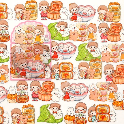 

Sticker lucu noodle kue bulan