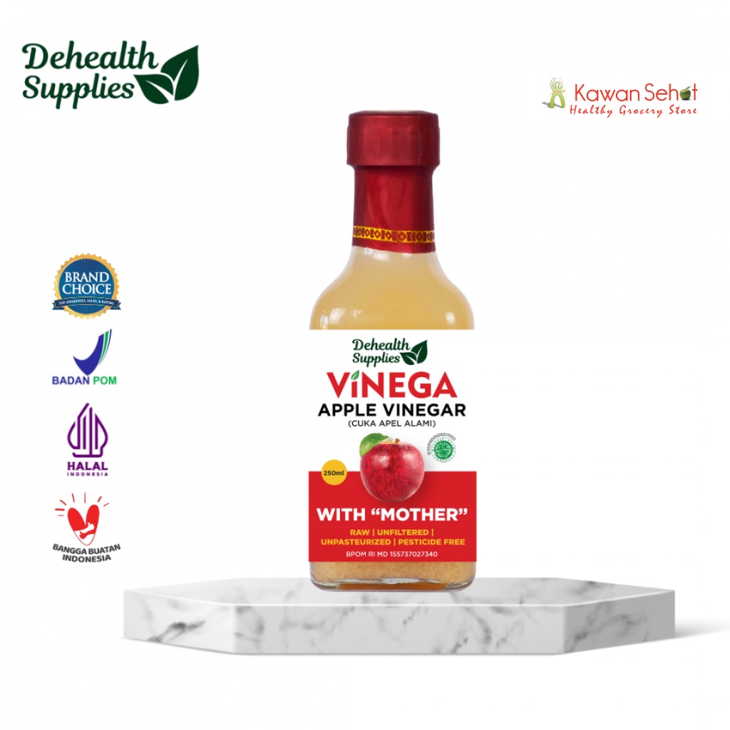

Dehealth Supplies Vinega Apple Vinegar 250ml| Cuka Apel Alami