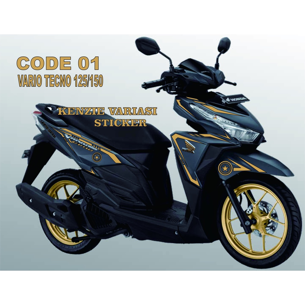 AKSESORIS Stiker Cuting Striping List Body VARIASI Motor HONDA VARIO 125/150 old 2016  #01
