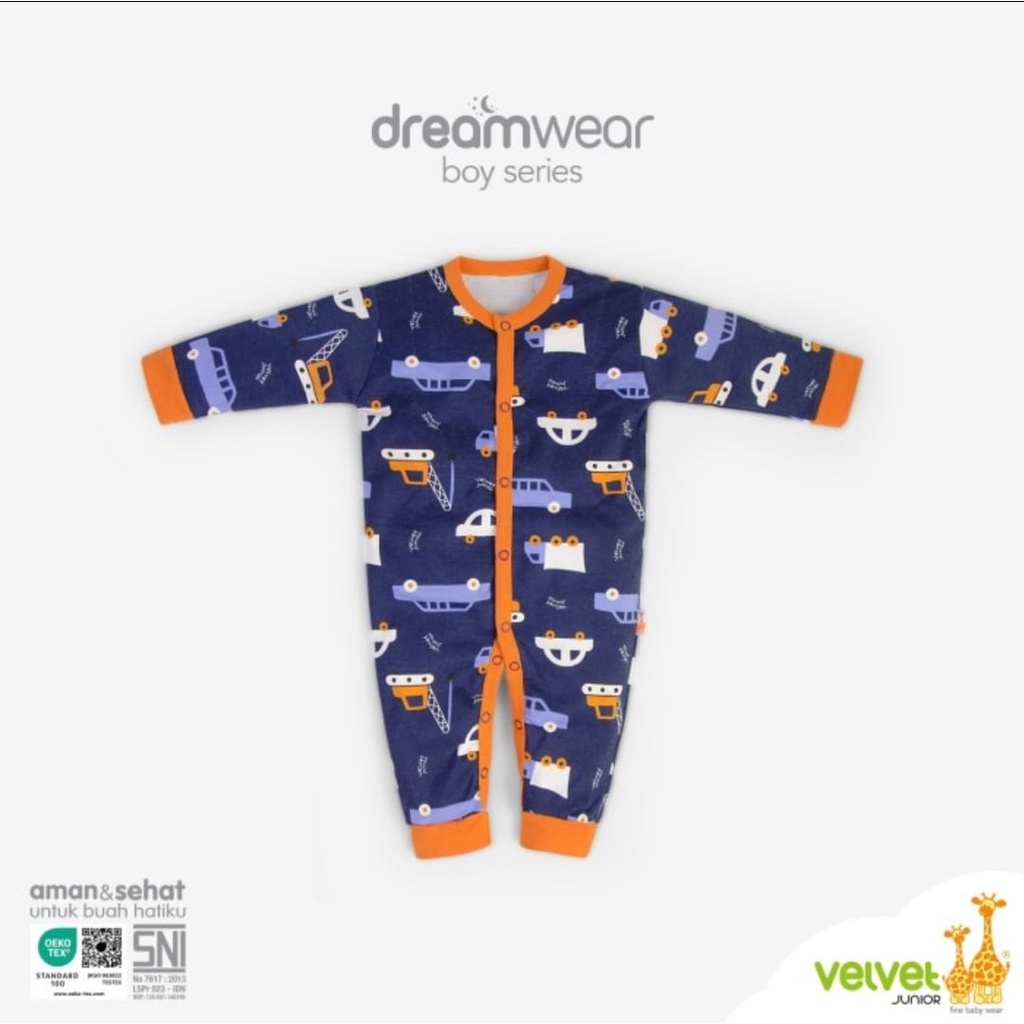 Velvet Dreamwear Jumper Boy Series - Blue Sky Series Open Feet Per 3 Pcs