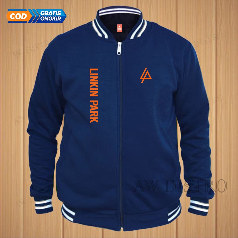 COD Jaket Baseball Varsity Distro Lp Kirka Text Orange Premium Quality