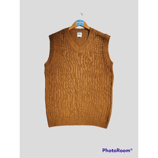 ROMPI RAJUT ZARA SECOND VEST RAJUT KNITWEAR PRIA WANITA VINTAGE