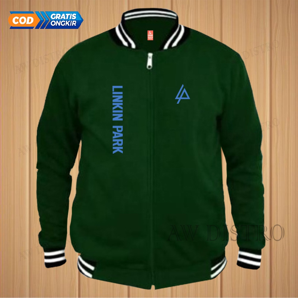 COD Jaket Baseball Varsity Distro Lp Kirka Text Sky Blue Premium Quality