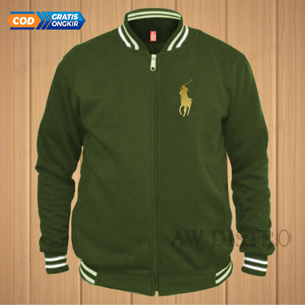 COD Jaket Baseball Varsity Distro Polo Text Gold Premium Quality