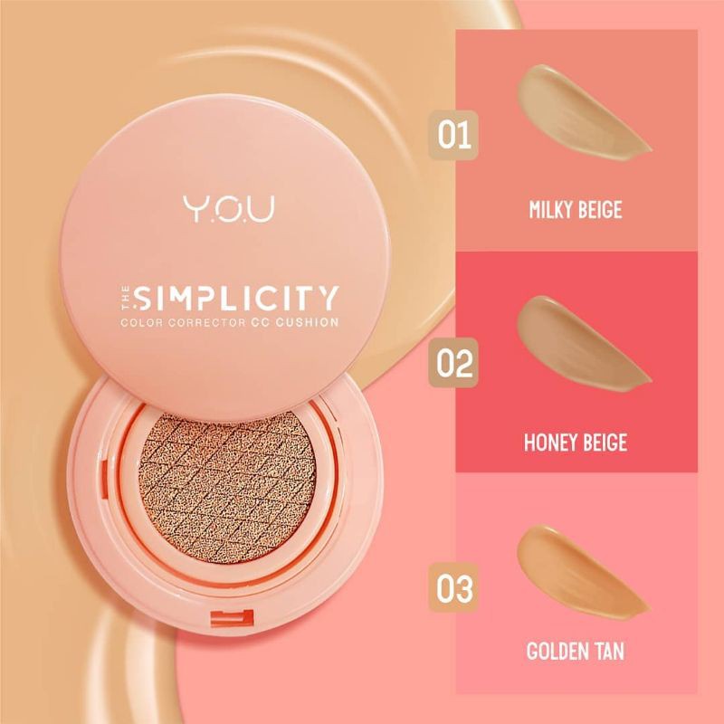 (READY &amp; ORI) Y.O.U YOU Simplicity Glowy CC Cushion BPOM 15gr