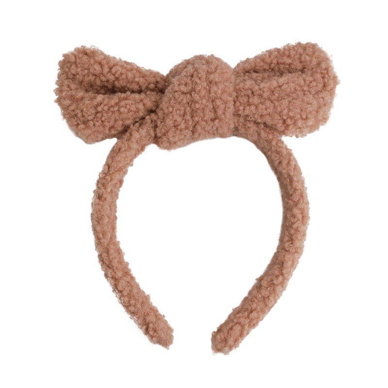 BANDO LUCU BOWKNOT PITA BESAR FLUFFY FURRY BENDO BULU CUTE KNOT RIBBON BOW KOREA KOREAN HEADBAND HAIRBAND CUCI MUKA RUMAH SANTAI