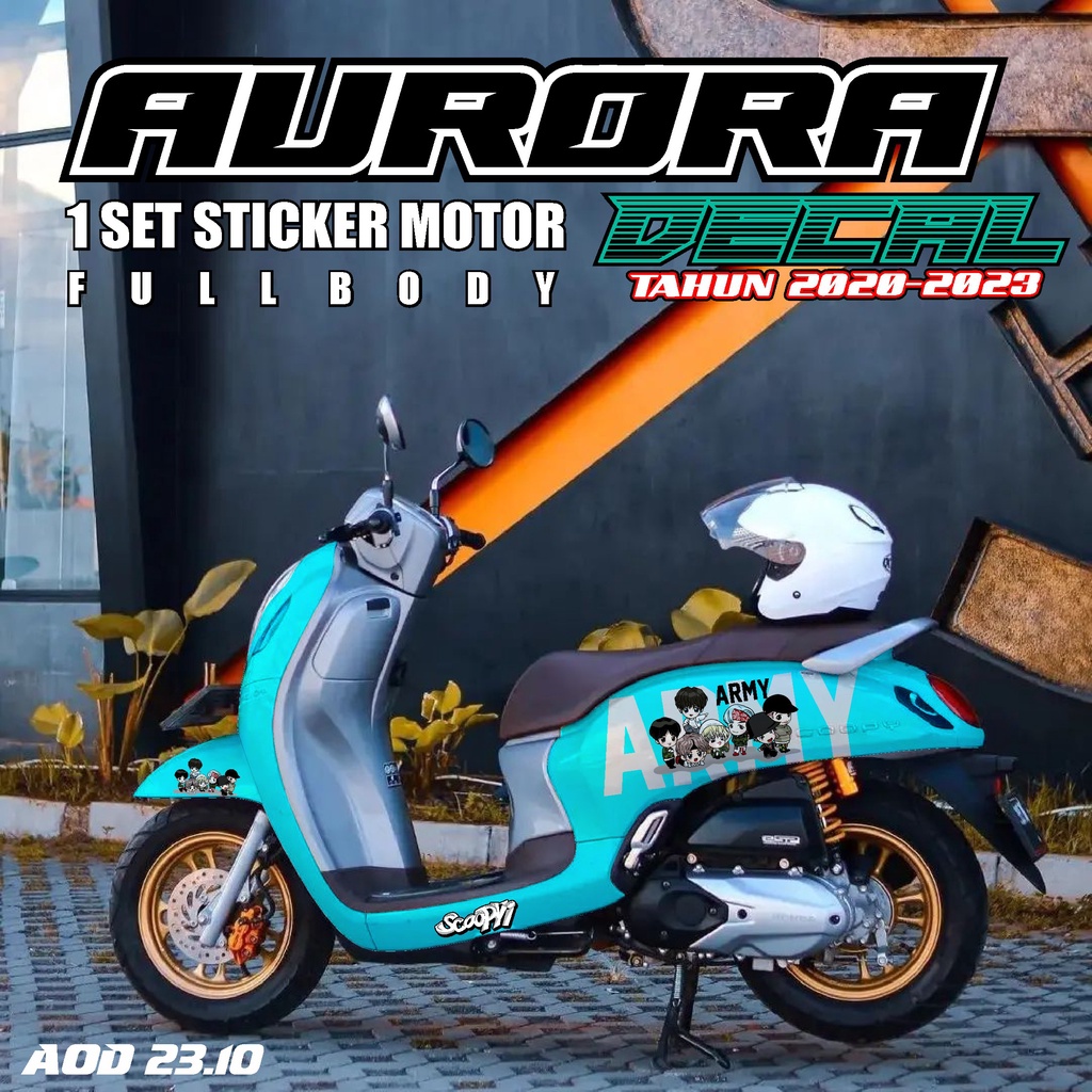 Decal Dekal Sticker Stiker Striping scoopy SCOOPY TERBARU FULL BODY DESIGN bts BTS ARMY simpel viral