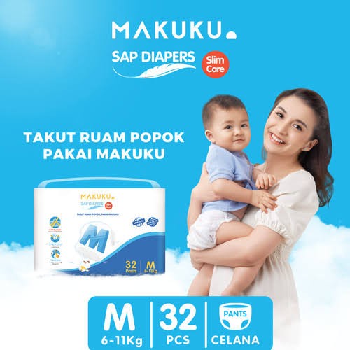 MAKUKU SAP Diapers Slim Care Pants &amp; Comfort Fit Popok Celana / Tape