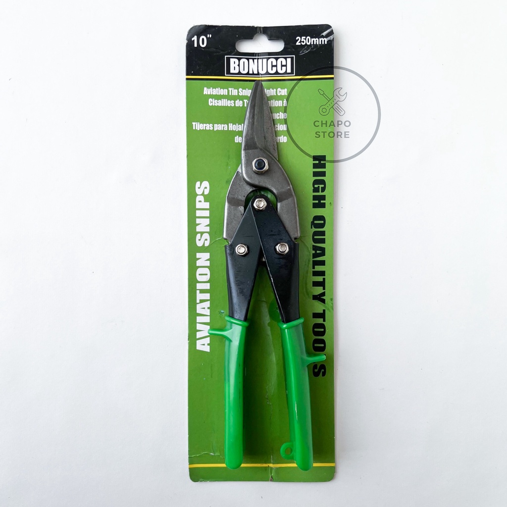 Gunting hollow baja ringan seng Bonucci 10&quot; inch aviation snips