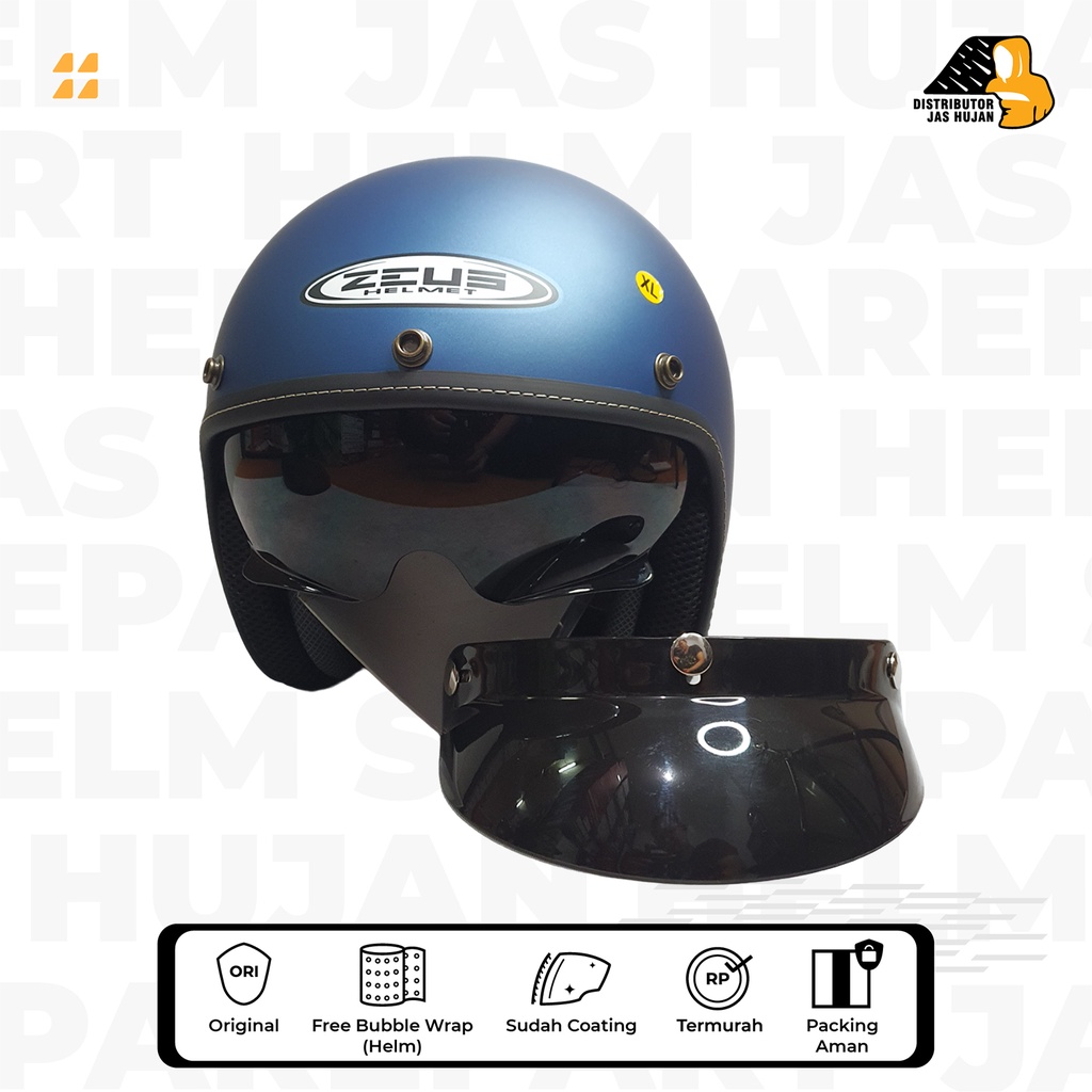 Helm Bogo Zeus 388A Blue Doff