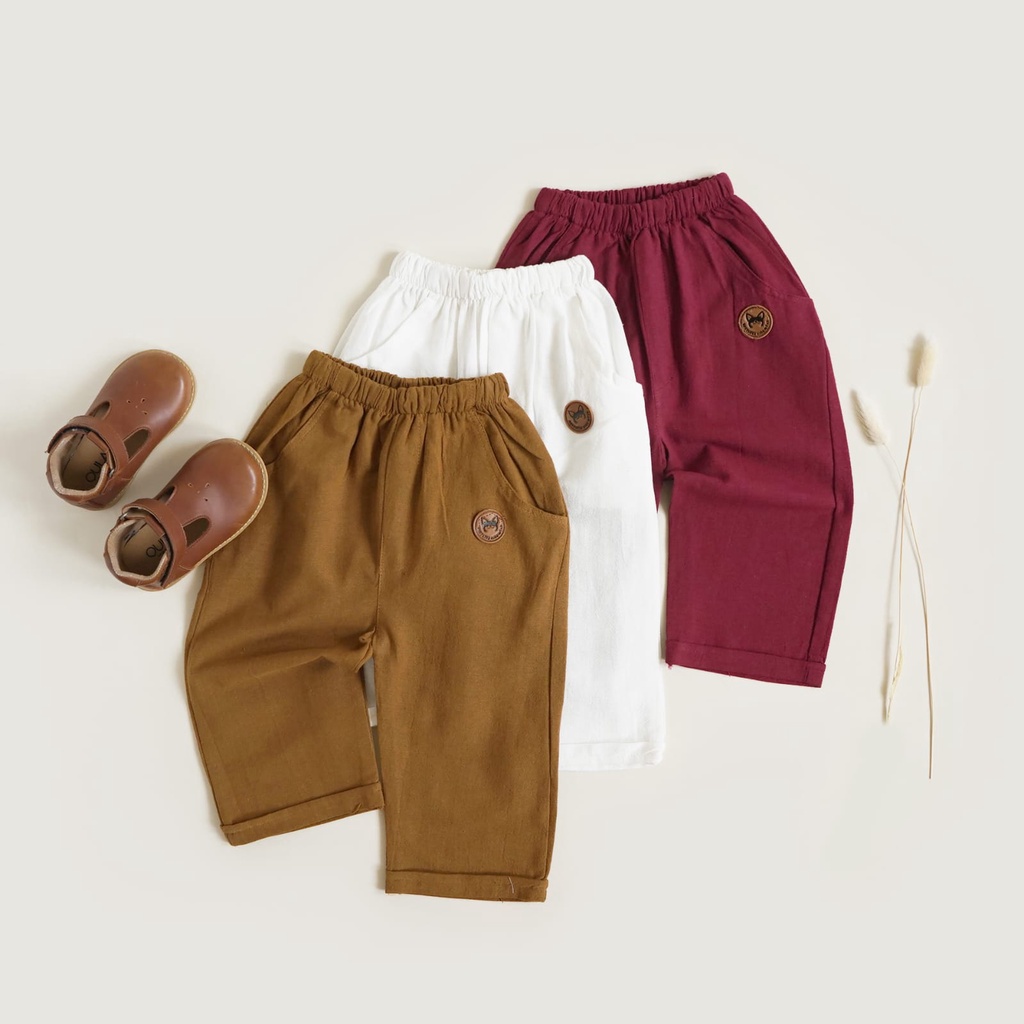 BROTHERS KIDS WEAR - CELANA LINEN ANAK LOOSE PANTS ANAK UNISEX CELANA KAIN ANAK USIA 1-8TH