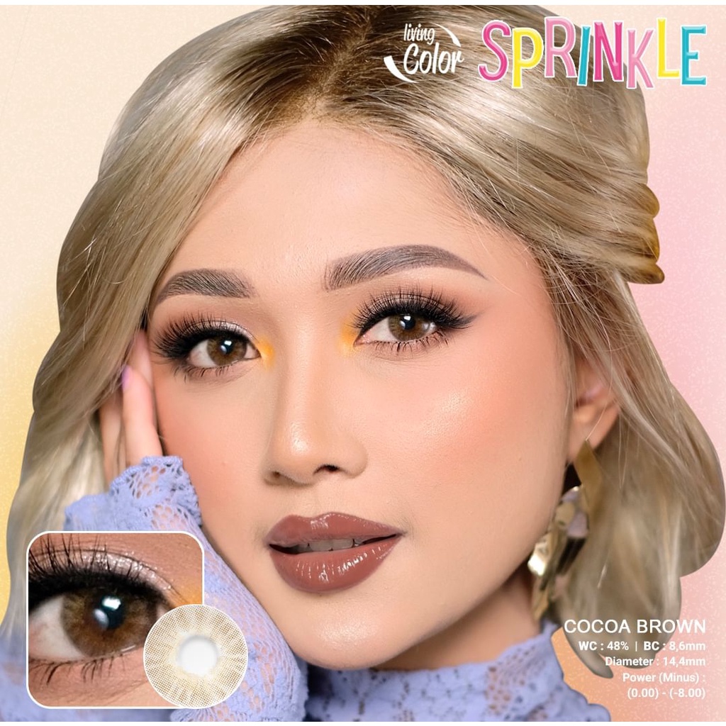 SOFTLENS SPRINKLE MINUS -3.25 S/D -6.00 FREE LENSCASE DIA 14.4MM - BY IRISLAB