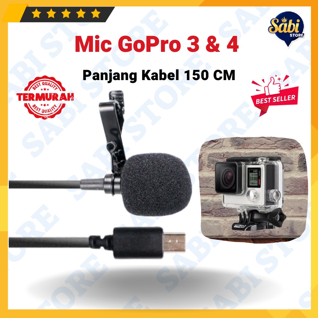 MIC ACTION CAM / USB STEREO MICROPHONE FOR GOPRO HERO 3 / GOPRO HERO 4