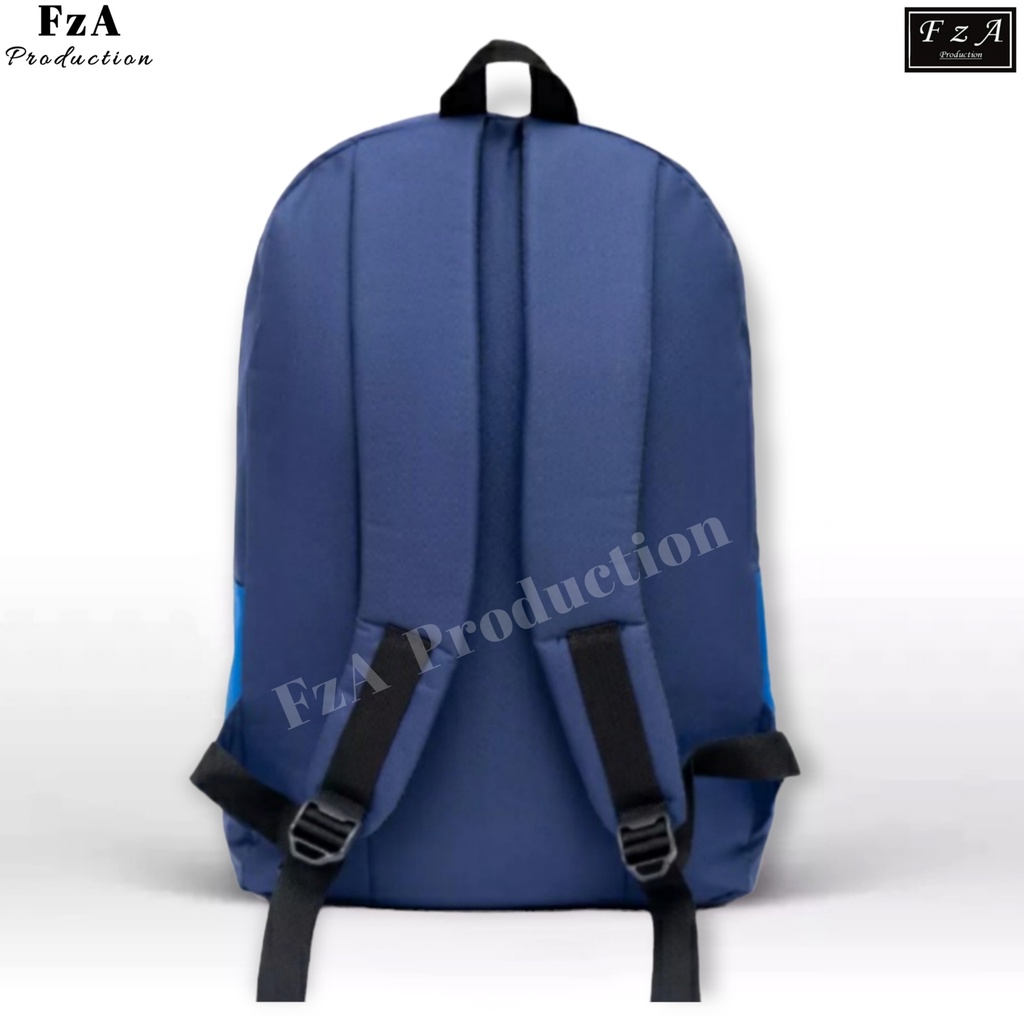 FzA Official - Big Promo..Tas Ransel Punggung Distro Casual Pria Wanita / Tas Ransel Laptop Sekolah Kuliah Bacpack Distro Original - Navy Logo