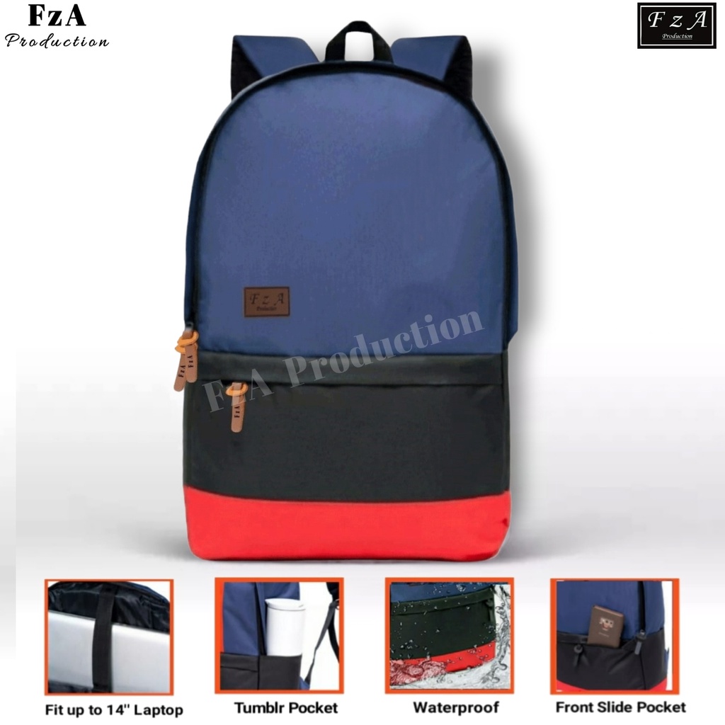 FzA Official - Tas Ransel  Punggung Distro Casual Pria Wanita / Tas Ransel Laptop Original