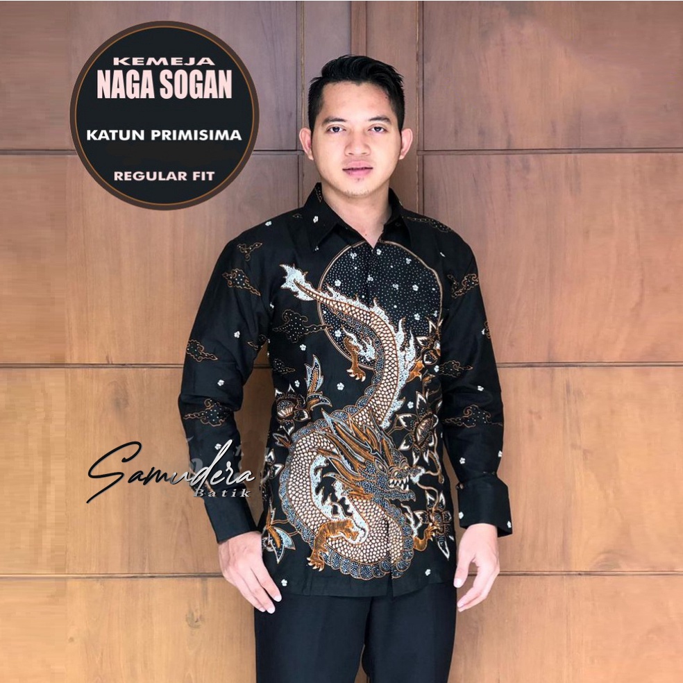 BSWART Batik HRB026 Kenongo  Hem Pendek Padi Pekalongan M L XL Batik