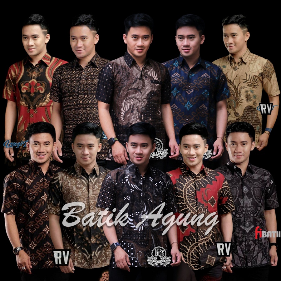 Kemeja Formal Pria Dewasa Remaja / Kemeja Batik Kasual Santai Pria / Baju Batik Lengan Pendek Murah