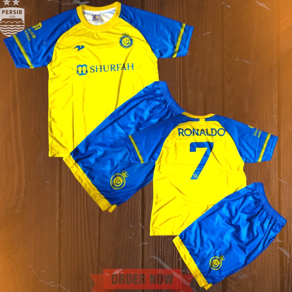 kaos bola ronaldo anak al nassr setelan