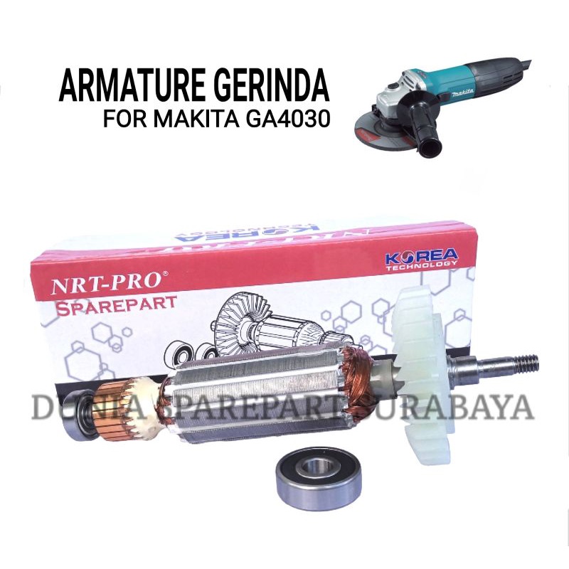 NRT-PRO Armature Mesin Gerinda MAKITA GA4030 / Angker Dinamo Grenda MAKITA GA 4030 / Rotor Gulungan 