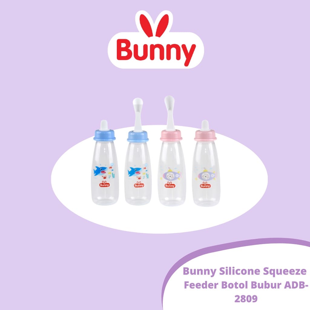 Lusty Bunny Silicone Squeeze Feeder Botol Bubur Bayi