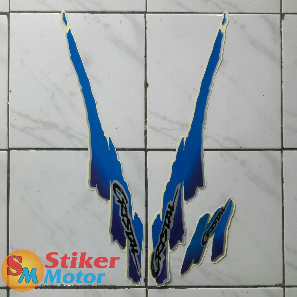 sticker motor suzuki crystal tune 1994 biru