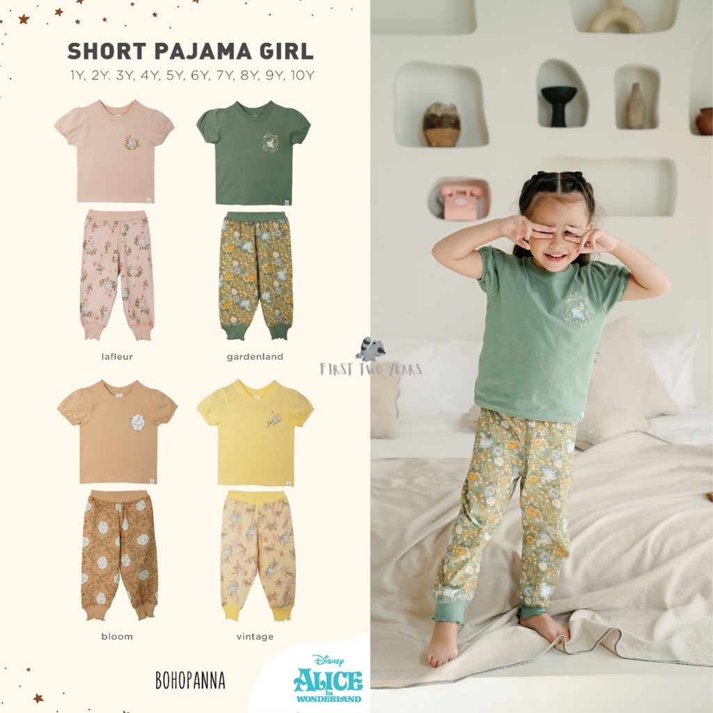 Bohopanna - Short Pajama Girl / Setelan Tidur Main Anak Perempuan