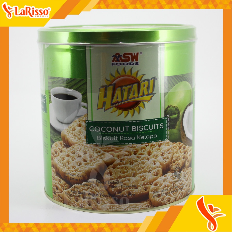 

HATARI COCONUT BISCUITS KALENG 325GR(TWINPACK 2'S)