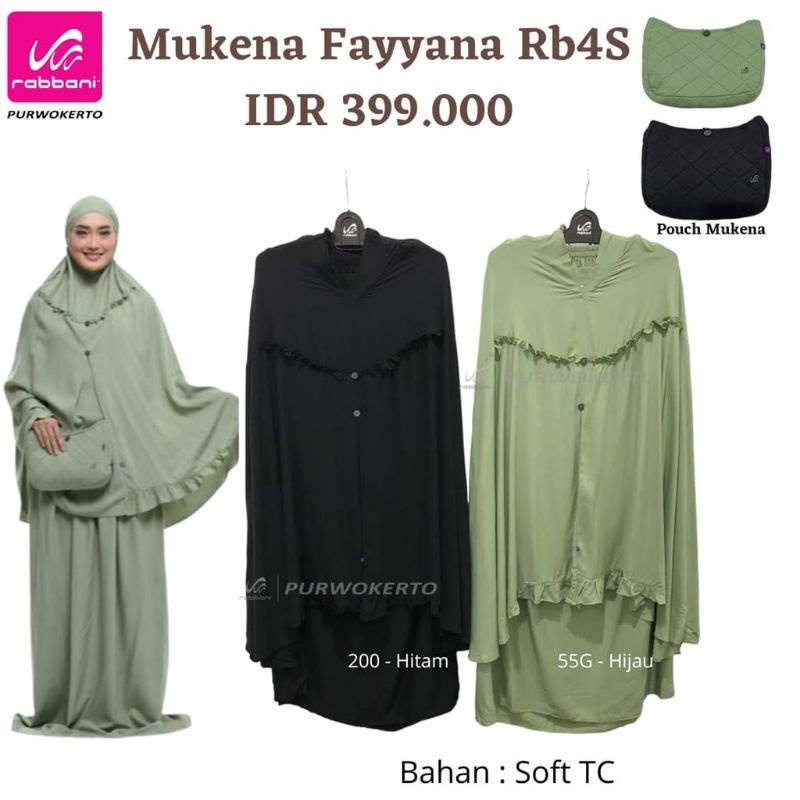 mukena fayyana - mukena rabbani - mukena dewasa - mukena putih