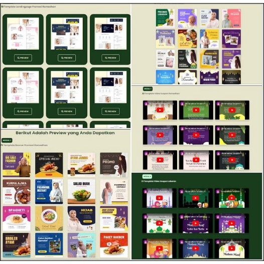 CanvaInstan Ramadhan template banner video & landingpage seri Ramadhan