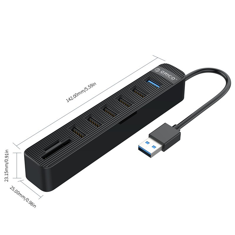 USB HUB ORICO - TWU32-6AST USB 3.0 6 Port 1 3.0 5 2.0 Card Reader Device