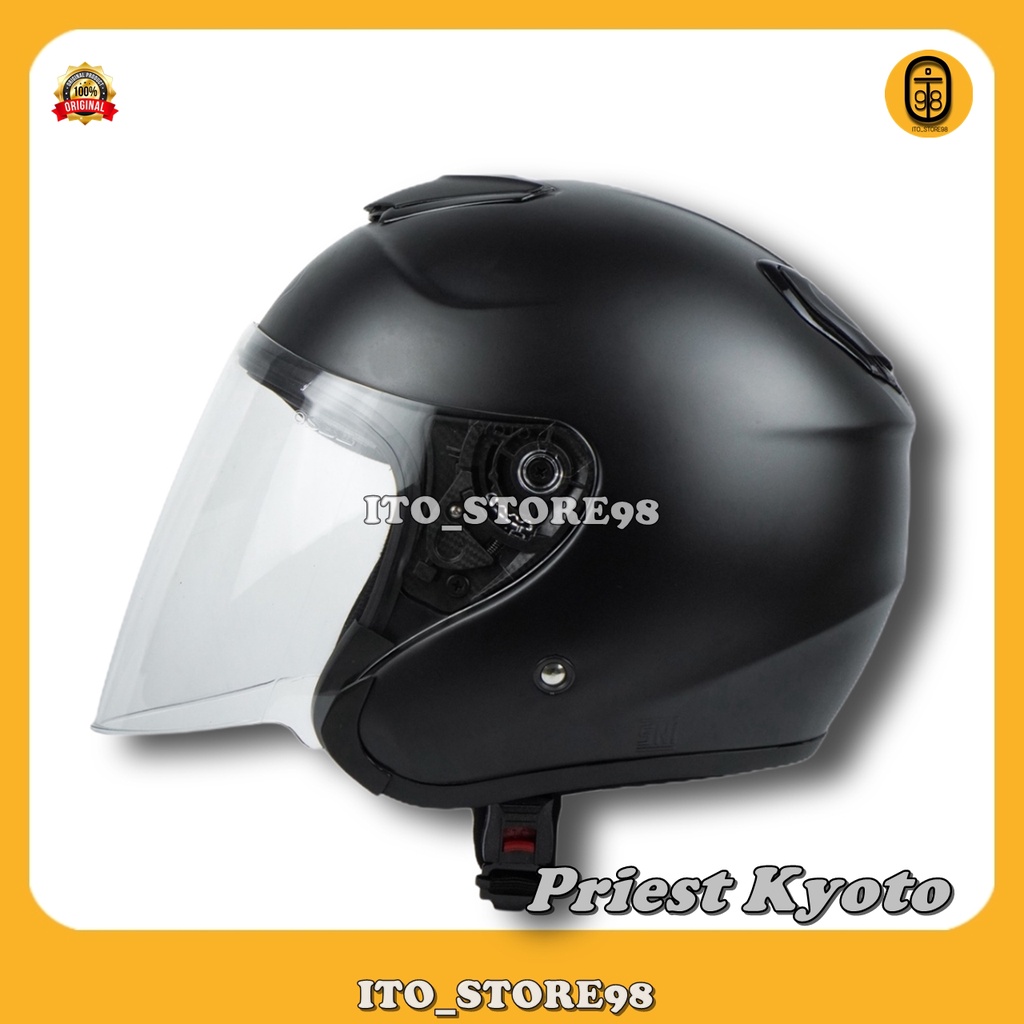 Helm Sepeda Motor Half Face Tipe Dyr Osaka / Kyt Kyoto / West Najima Helem Original Priest Untuk Pri