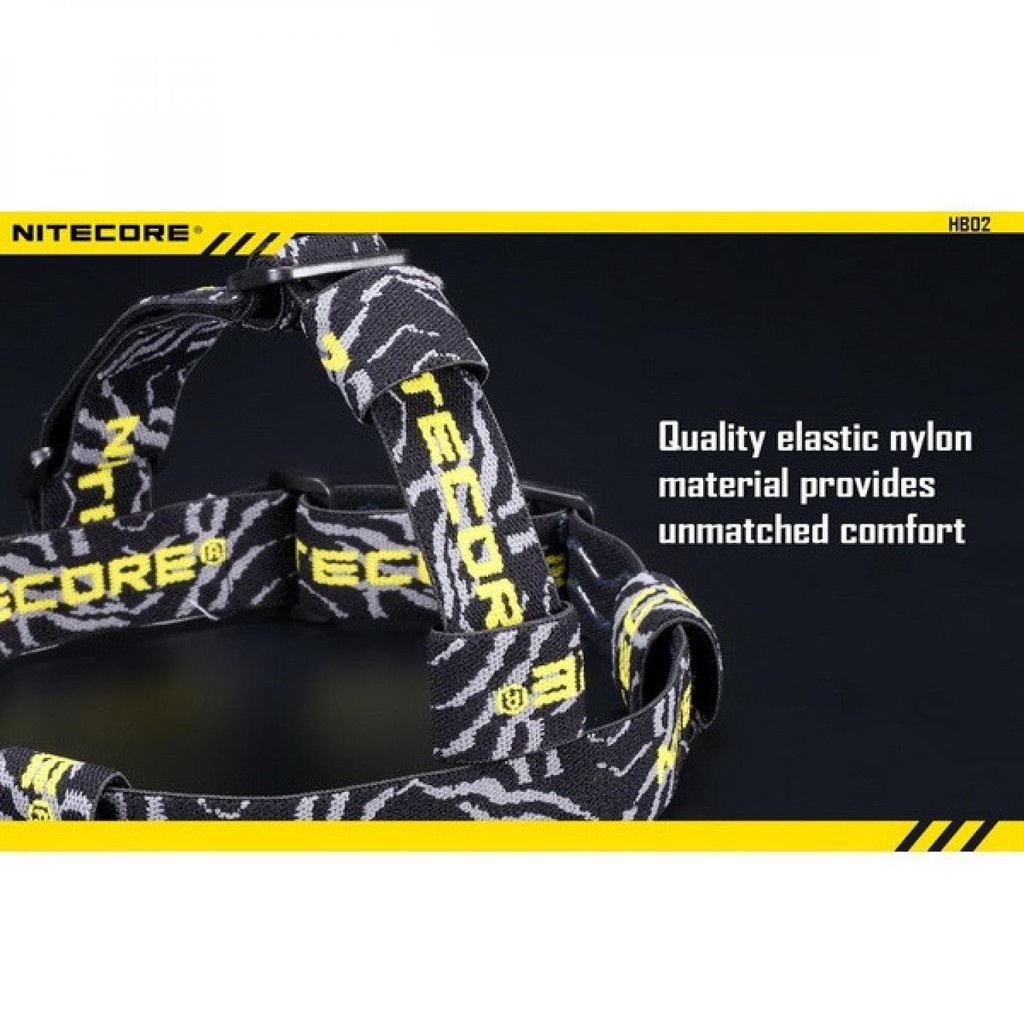 NITECORE Headband for Headlamp Headlight Flashlight Elastic Nylon Material ORIGINAL Bergaransi