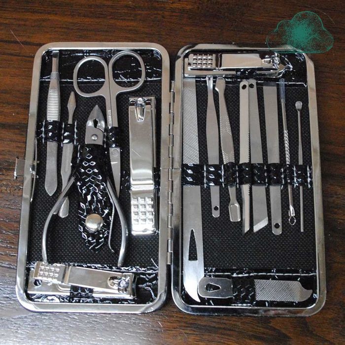 Alat Perawatan Gunting Kuku Tangan Kaki Set Nail Art Manicure Pedicure 16 in 1 18pcs Salon Tools Facial Kecantikan Murah Lengkap Stainless Steel