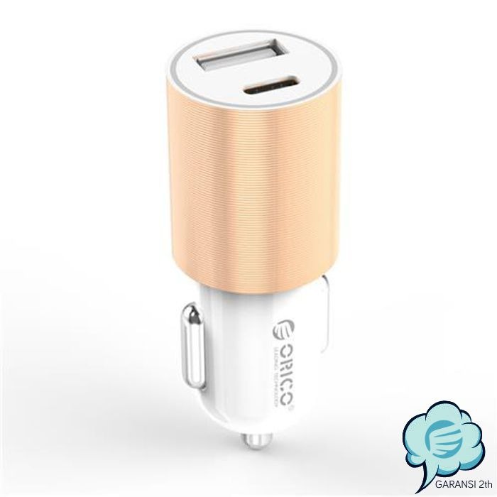 Charger Mobil Portable ORICO UCF-2U Port USB Type C USB-A Output Phone