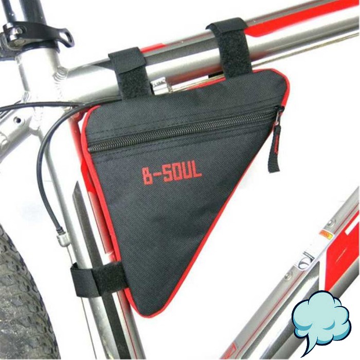 Tas Sepeda Segitiga B-SOUL Nylon Material Waterproof Polyester Storage Aksesoris Bicycle Pouch