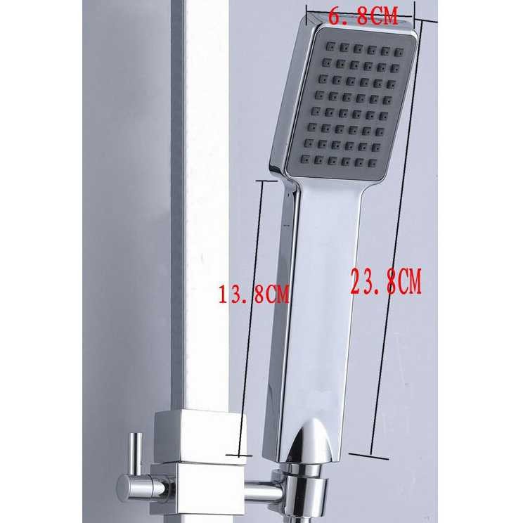 SHAI Kepala Shower Mandi Rainfall Desain Minimalist Bentuk Kotak Square Shape 48 Holes Lubang