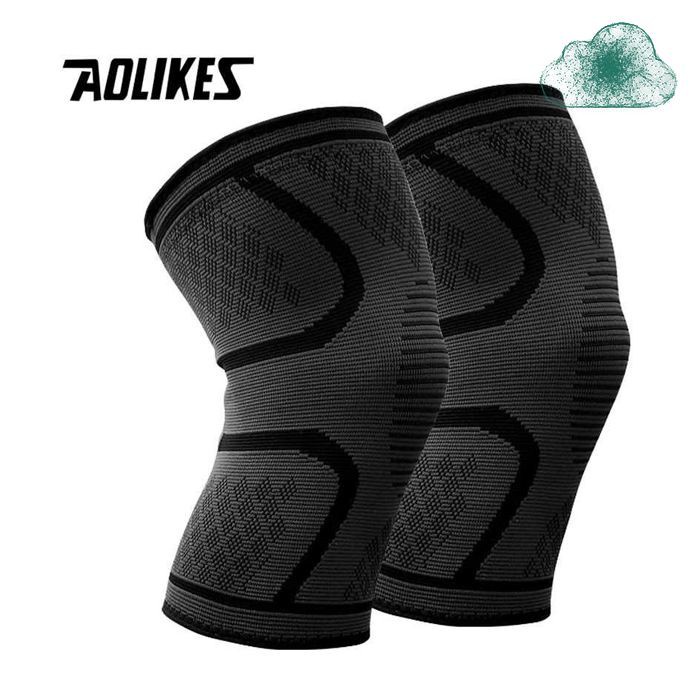 AOLIKES Pelindung Lutut Kaki Knee Support Pad Protection Anti Cedera Brace Fitness 1 Pair