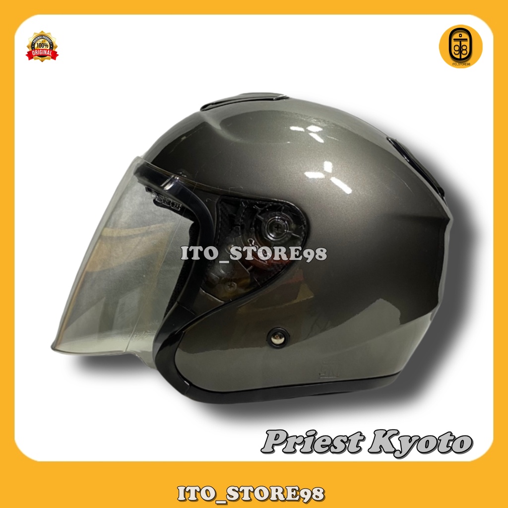 Helm Sepeda Motor Half Face Tipe Dyr Osaka / Kyt Kyoto / West Najima Helem Original Priest Untuk Pri