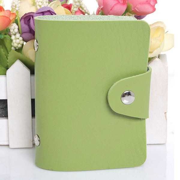 Dompet Kartu 24 18 Slot Bahan Kulit Bank Card Holder Pouch Wallet Organizer Mini Portable