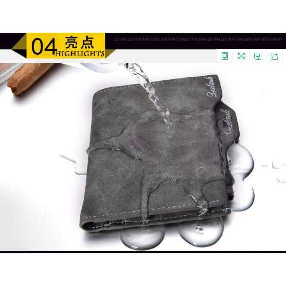 Dexbxuli Dompet Kulit Pria Unplugged Men Purse Dilengkapi Tempat Koin Many Slot PU Leather